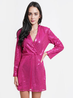 Dodo & Moa - Women Western Wear Dress Pink
