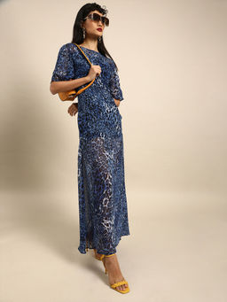 Dodo & Moa - Women Western Wear Dress Blue