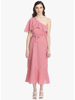 Dodo & Moa - Women Western Wear Dress Red