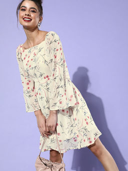Dodo & Moa - Women Western Wear Dress Off White