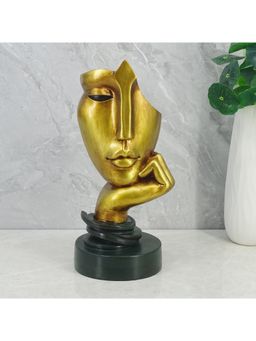 HomeTown - Willow Polyresin Lady Face Posing 30Cm Black And Gold