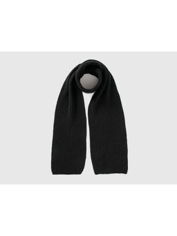 United Colors of Benetton - Lana Vergine Textured Scarf - Black