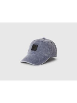 United Colors of Benetton - Textured Baseball Cap - Blue