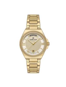 Daniel Klein - Gold Dial Premium Women Analogue Watch - DK.1.13591-4