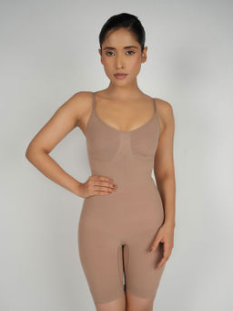 Theater - Mid Thigh Body Shaper With Bust Brown