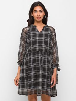Globus - Navy Blue Checks Dress