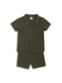 MINI KLUB - Cotton Half Sleeves Solid Clothing Co-Rods - Green
