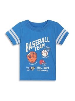 MINI KLUB - Cotton Half Sleeve Tree Printed Tee - Blue