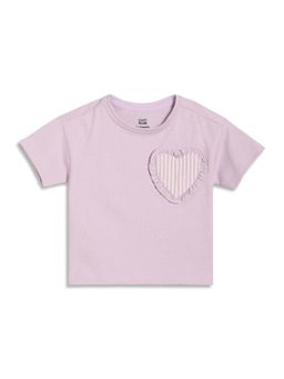 MINI KLUB - Cotton Half Sleeves Solid Top - Lavender