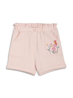 MINI KLUB - Floral Embroidered Shorts - Pink