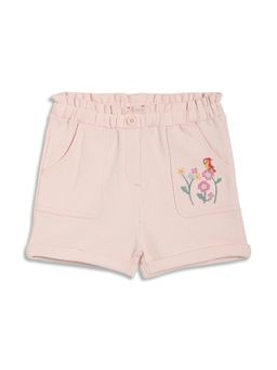 MINI KLUB - Floral Embroidered Shorts - Pink