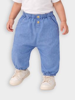 Mi Arcus - Baby Unisex Light Blue Chambray Harem Pant