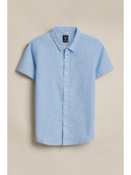 Allen Solly - Boys Light Blue Solid Casual Shirt
