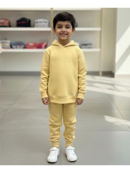 ANTHRILO - Just Style Essential Boys Fleece Hoodie with Jogger - Yellow