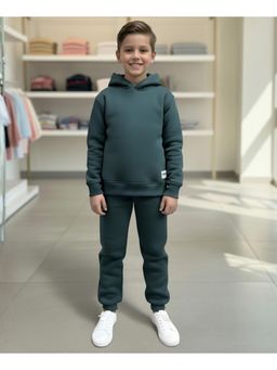 ANTHRILO - Simple Essential Boys Fleece Hoodie with Jogger - Dark Green