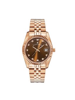 Jacques Du Manior - Inspiration Swiss Made Analogue Brown Round Dial Womens Watch- Nro.17