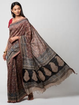 Fabindia - Cotton Silk Kalamkari Print Sari