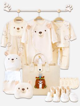 Little Surprise Box - 21pcs Woodland Bear Totebag Baby Gift Hamper Box 0-12 Months