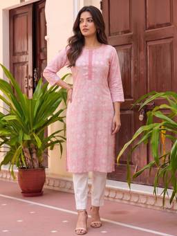 Rangita - Pink Women Printed Kurta