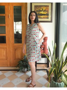 Phutari - Cherries The Rachel Blue Dress