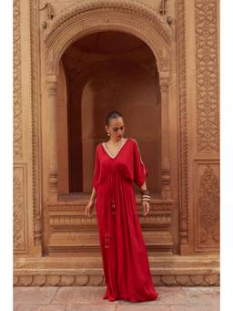 SILCHIC - Women Dori On Waist Maxi Kaftan Dress