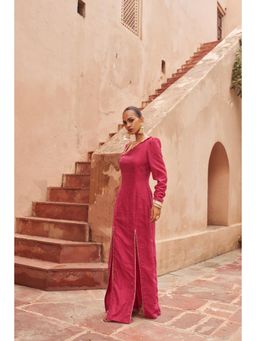 SILCHIC - Women Shringhar Chanderi Silk Asymmetric Neck Dress