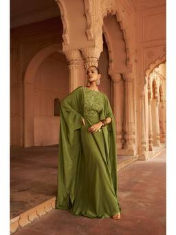 SILCHIC - Women Embroidered Kaftan Ethnic Dress