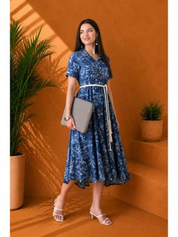 DECKEDUP - Indigo Women Earthy Boho Dress