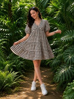 DECKEDUP - White Women Mono Magic Dress
