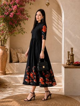DECKEDUP - Black Women Twilight Garden Dress