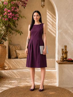 DECKEDUP - Wine Women Mulburry Shift Dress