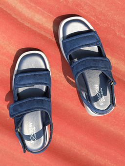 Monrow - Eudora Blue Flatform Sandals