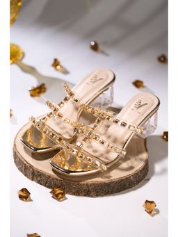 House of Vian - Rihanna Gold Sandals Heels