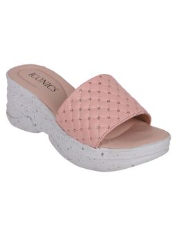 Iconics - Pink Women Woven Design Sandals