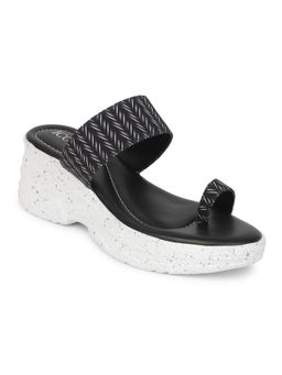 Iconics - Black Women Printed Sandals