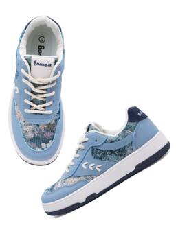 Iconics - Blue Women Floral Sneakers