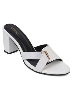 Iconics - White Women Solid Heel Sandals