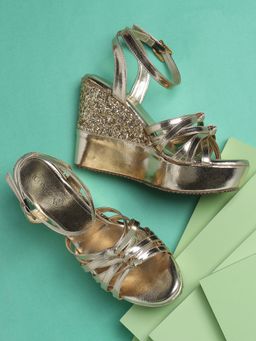 Iconics - Gold Women Embellished Heels