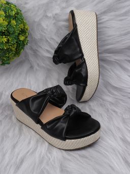 Iconics - Black Women Solid Heels