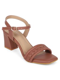 Iconics - Peach Women Braided Heels