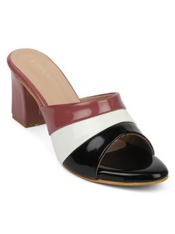 Iconics - Black Women Colorblock Heels