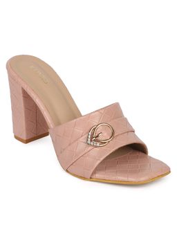 Iconics - Pink Women Textured Heels