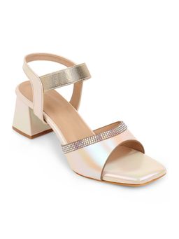 Iconics - Gold Women Embellished Sequined Heels