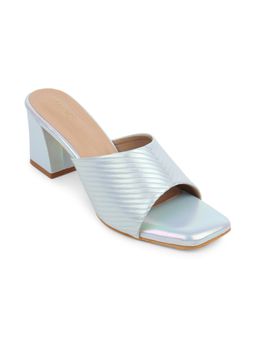 Iconics - Sky Blue Women Textured Heels