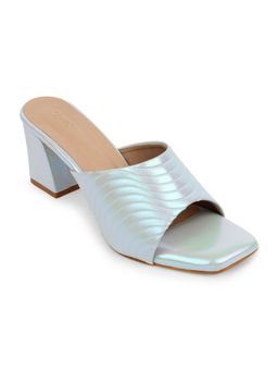 Iconics - Sky Blue Women Textured Heels