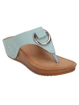 Iconics - Pista Green Women Embellished Sandals