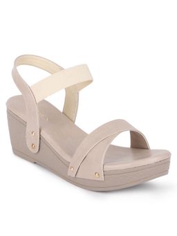 Iconics - Cream Women Solid Heels