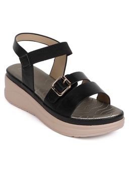 Iconics - Black Women Solid Sandals