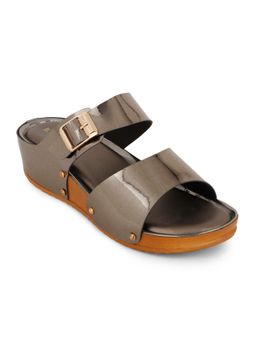 Iconics - Gunmetal Women Solid Sandals