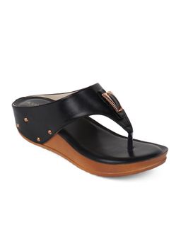 Iconics - Black Women Solid Sandals
